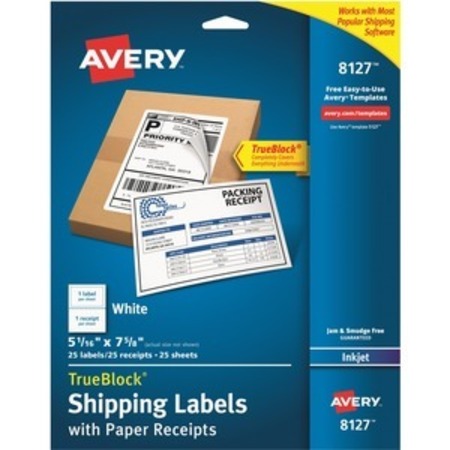 AVERY Label, Shipping, W/Rcpt, We AVE08127